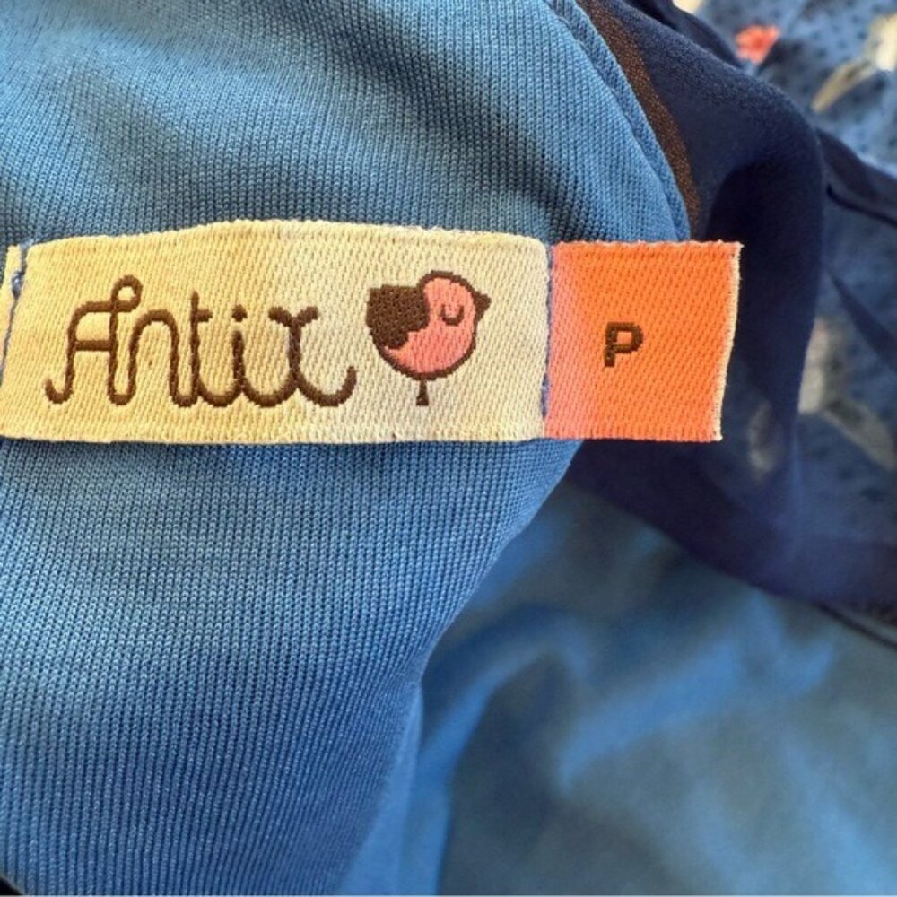 Antix Womens Dress Blue Rabbit Pattern Size XS (P) Knee Length Easter Spring - Picture 8 of 13